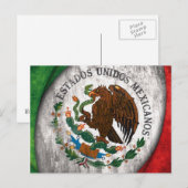 Carte postale de drapeau du Mexique (Devant / Derrière)