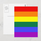 Carte postale de drapeau Rainbow Pride (Devant / Derrière)