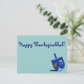 Carte postale de dreidel de dinde. (Debout devant)