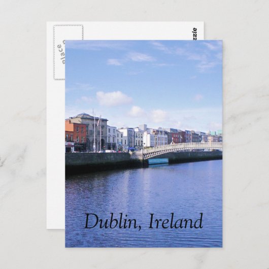 Carte postale de Dublin, Irlande (Devant / Derrière)