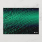 Carte Postale De élégantes salutations d'anniversaire vertes en  (Dos)