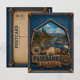 Carte postale de Fairbanks Alaska Voyage Vintage