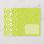 Carte postale de faire-part de Damask Swirls Lace  (Dos)