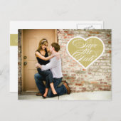 Carte postale de faire-part de date de mariage à c (Devant / Derrière)