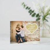 Carte postale de faire-part de date de mariage à c (Debout devant)