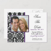 Carte postale de faire-part de date de mariage à s (Devant / Derrière)