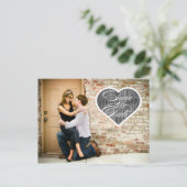 Carte postale de faire-part de date de mariage ave (Debout devant)