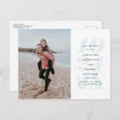 Carte postale de faire-part de date de mariage ave (Devant / Derrière)