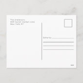 Carte postale de faire-part de date de mariage ave (Dos)