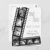 Carte postale de faire part de date de mariage pho (Devant / Derrière)