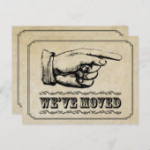 Carte postale de Faire-part de déplacement de poin (Devant / Derrière)