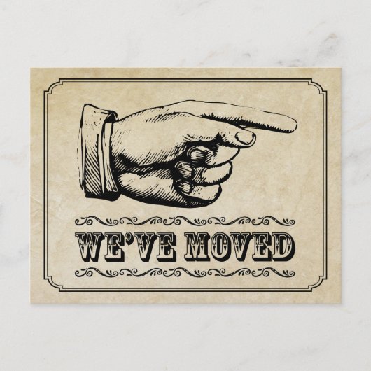 Carte postale de Faire-part de déplacement de poin (Devant)