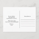 Carte postale de Faire-part de déplacement de port (Dos)