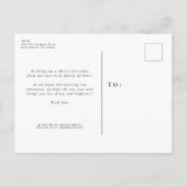 Carte postale de faire-part de grossesse fériée (Dos)