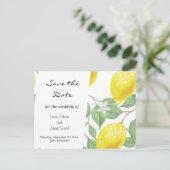 Carte postale de faire-part de Lemon Watercolor Le (Debout devant)