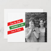 Carte postale de faire-part de mariage à angle mod (Devant / Derrière)