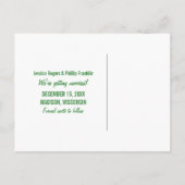 Carte postale de faire-part de mariage à angle mod (Dos)