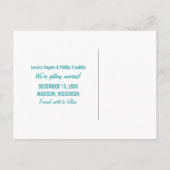Carte postale de faire-part de mariage à angle mod (Dos)