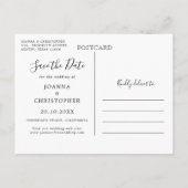 Carte postale de faire-part de mariage à l'écritur (Dos)