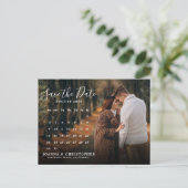 Carte postale de faire-part de mariage à style man (Debout devant)