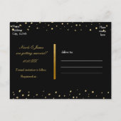 Carte postale de faire-part de mariage abstrait à (Dos)