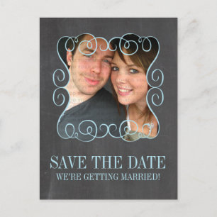 Carte postale de faire-part de mariage avec photo 