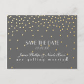 Carte postale de faire-part de mariage avec points (Devant)