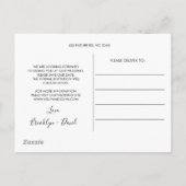 Carte postale de faire-part de mariage avec une se (Dos)