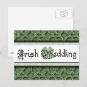Carte postale de faire-part de mariage irlandais (Devant / Derrière)
