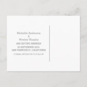 Carte postale de faire-part de mariage triade géom (Dos)