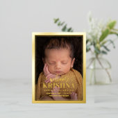 Carte postale de Faire-part de naissance de bienve (Debout devant)