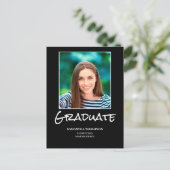 Carte postale de faire-part de remise de diplôme a (Debout devant)