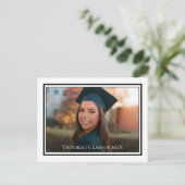 Carte postale de faire-part de remise de diplôme m (Debout devant)