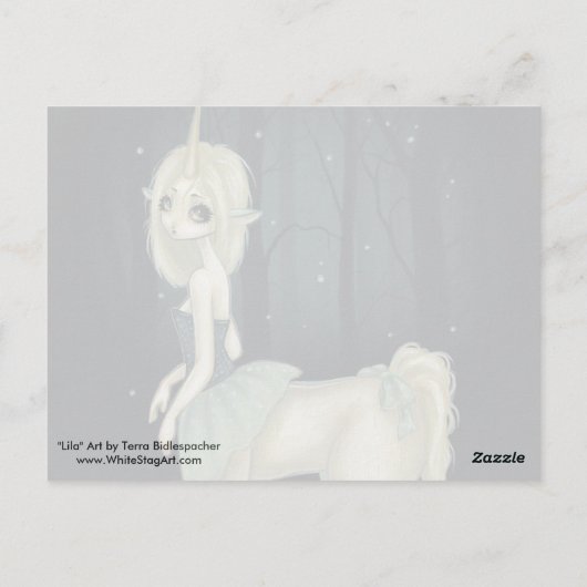 carte postale de fairy centaur forest (Dos)