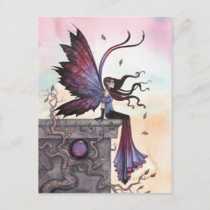 Carte postale de fantaisie de fée de rêve d'améthy