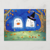 Carte postale de fantômes d'Halloween mignonne de (Devant)