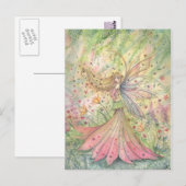 Carte postale de fée de fleur d'été (Devant / Derrière)