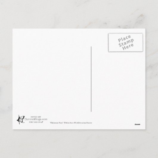 Carte postale de fée de Noël (Dos)