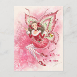 Carte postale de fée de Noël
