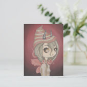 Carte postale de fée dragon rose (Debout devant)