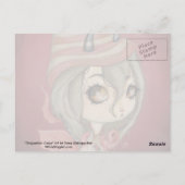 Carte postale de fée dragon rose (Dos)