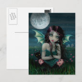 Carte postale de fée vampire au parfum inquiétant (Devant / Derrière)