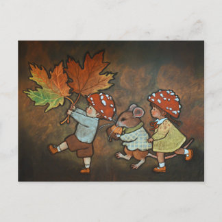 Carte postale de fées d'automne