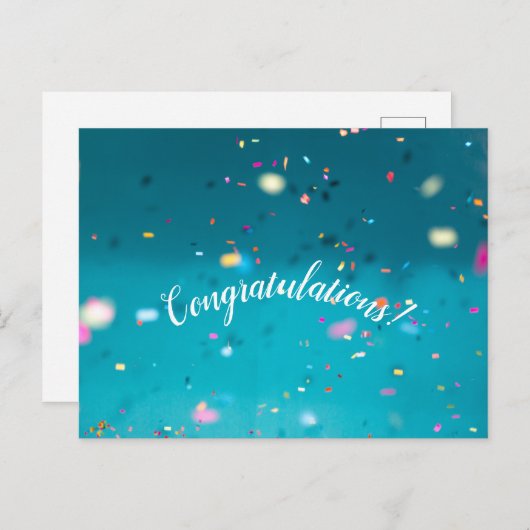 carte postale de félicitations (Devant / Derrière)