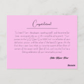 Carte postale de félicitations d'Inter Miami (Dos)