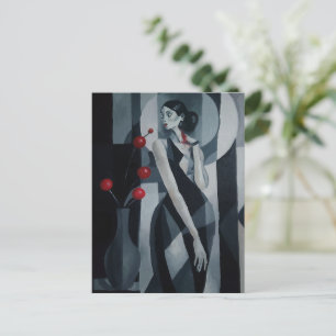 Carte postale de femme Art Déco Silent Pulse