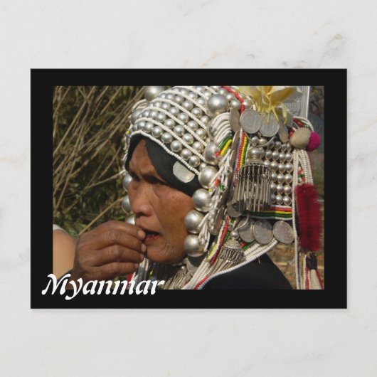 Carte postale de femme de Myanmar (Devant)
