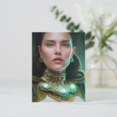 Carte postale de femme de science-fiction (Debout devant)