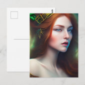 Carte postale de femme rousse (Devant / Derrière)