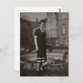 Carte postale de femme vintage (Devant / Derrière)